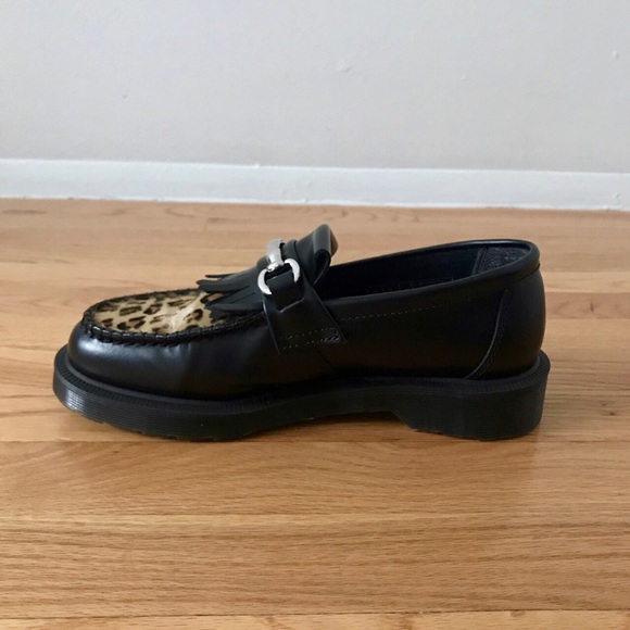 doc martens leopard loafers